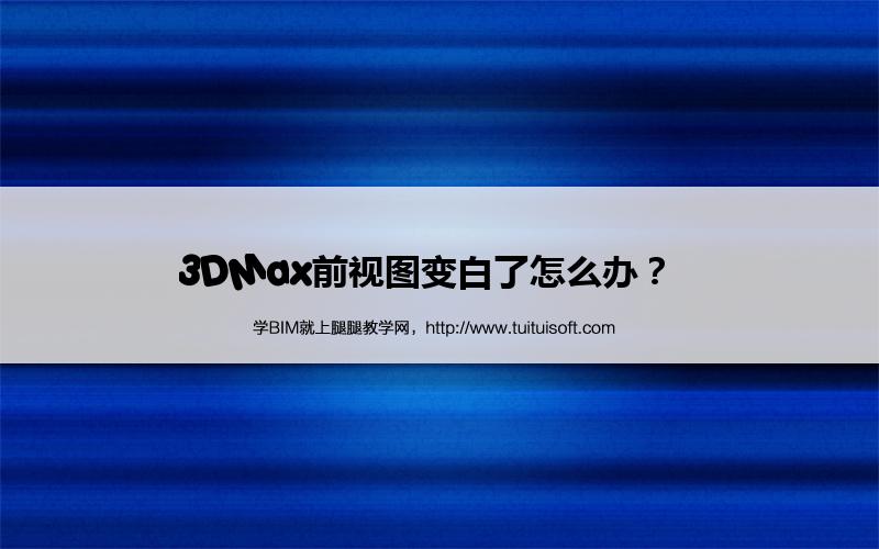 3DMax前视图变白了怎么办? 腿腿教学网-3DMax前视图变白了怎么办?