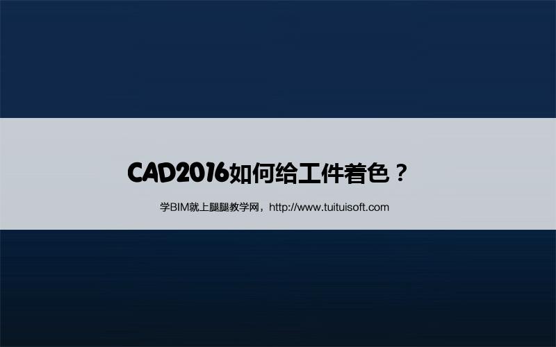 CAD2016如何给工件着色? 腿腿教学网-CAD2016如何给工件着色?