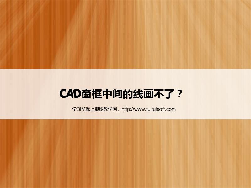 CAD窗框中间的线画不了? 腿腿教学网-CAD窗框中间的线画不了?
