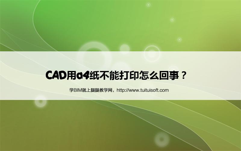 CAD用a4纸不能打印怎么回事? 腿腿教学网-CAD用a4纸不能打印怎么回事?