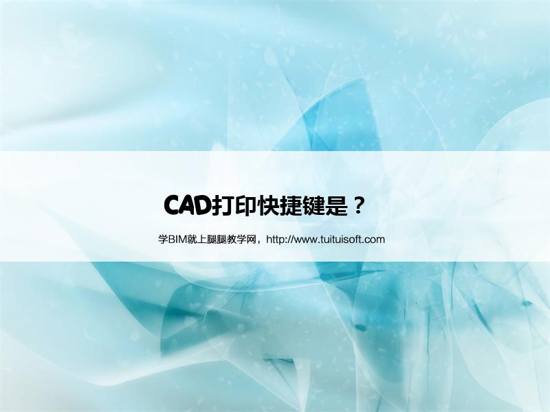 腿腿教学网-CAD打印快捷键是？  