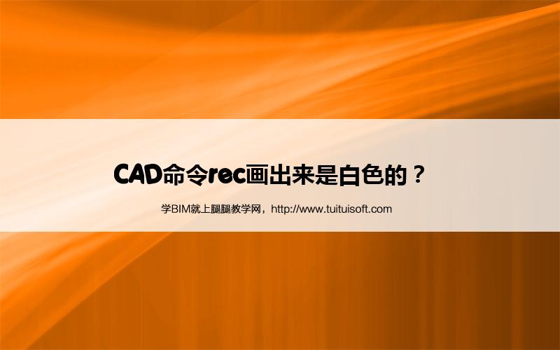 CAD命令rec画出来是白色的? 腿腿教学网-CAD命令rec画出来是白色的?