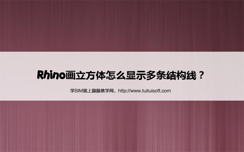 Rhino画立方体怎么显示多条结构线? 腿腿教学网- Rhino画立方体怎么显示多条结构线?