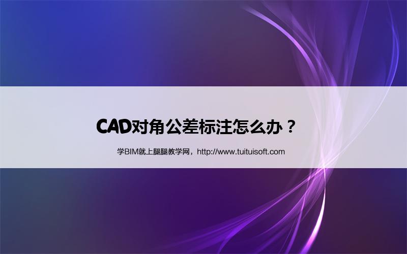 CAD对角公差标注怎么办? 腿腿教学网-CAD对角公差标注怎么办?